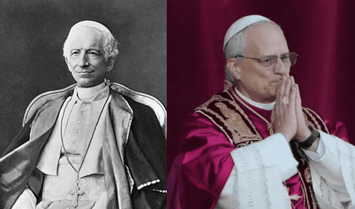 El cardenal Robert Prevost ha elegido el nombre de León para su pontificado, un nombre que ha resonado a lo largo de la historia de la Iglesia. Foto: composición/ Vatican