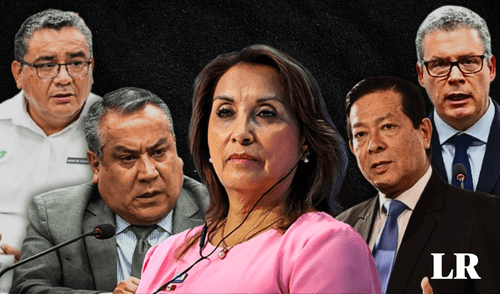 Dina Boluarte, Adrianzén, Arana, Morgan Quero y Adrianzén, ante el posble reemplazo de Adrianzén si se logra su censura.