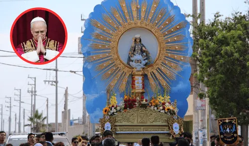 La imagen del divino niño del Milagro en Chiclayo Foto: Andina / Composición LR