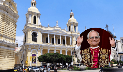 El sacerdote peruano Hugo Sánchez presentó al Papa León XIV una propuesta turística que busca resaltar la conexión de la ciudad con el nuevo pontífice. Foto: composición LR/ Vatican y difusión