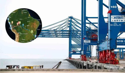 China invertirá en el Corredor Ferroviario Bioceánico que unirá Brasil con Perú a través del Megapuerto de Chancay. Foto: Composición LR/Andina. China invertirá en el Corredor Ferroviario Bioceánico que unirá Brasil con Perú a través del Megapuerto de Chancay.