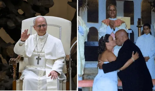 Pareja de Illinois descubre que el cura de su boda es el papa León XIV.