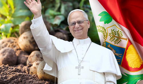 Mantiene presente al Perú. Papa León XIV bromeó sobre la papa peruana. Foto: composición LR/pointandina.pe/ Gtres/ Mujer Hoy Papa León XIV bromea y dice que, con él, ahora el Perú tiene 4,001 especies de papa