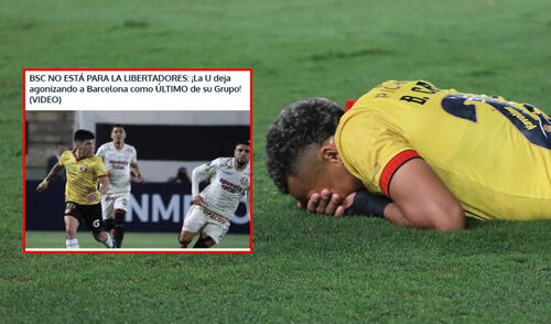 Barcelona SC lleva 4 partidos consecutivos sin poder ganar en el grupo B de la Copa Libertadores. Barcelona SC lleva 4 partidos consecutivos sin poder ganar en el grupo B de la Copa Libertadores.
