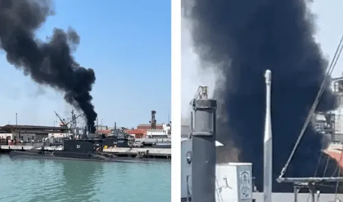 Se registra fuerte incendio en el Callao. Foto: composición LR