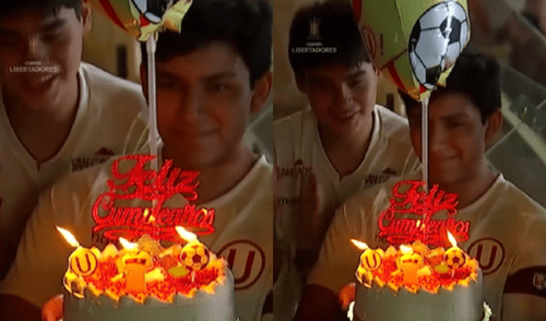 Hincha de la 'U' celebra cumpleaños en pleno partido de Copa Libertadores y Conmebol lo publica