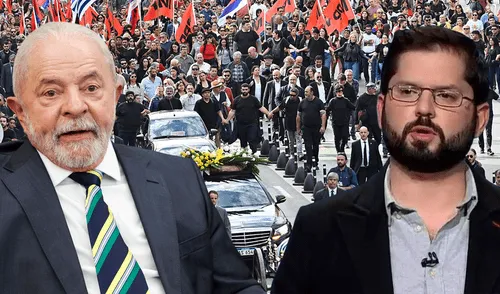 Multitudinario homenaje a José 'Pepe' Mujica en Montevideo. Lula Foto: composición LR Multitudinario homenaje a José 'Pepe' Mujica en Montevideo.