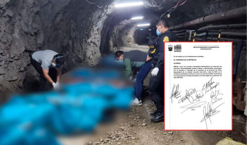 Comisión investigadora es creada tras la matanza de 13 trabajadores mineros en Pataz | Composición: LR. Comisión investigadora es creada tras la matanza de 13 trabajadores mineros en Pataz