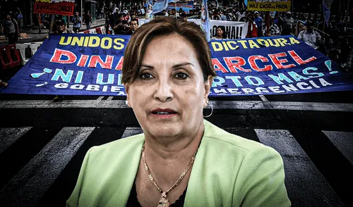 Dina Boluarte vuelve a deslegitimar la protesta ciudadana | Composición: Gerson Cardoso / Foto: LR. Dina Boluarte vuelve a deslegitimar la protesta ciudadana