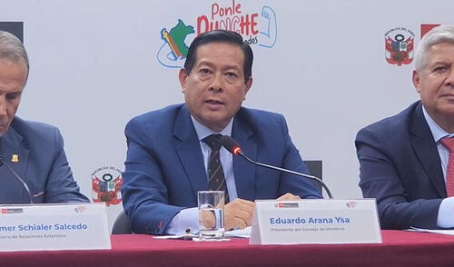 Eduardo Arana tuvo su primera conferencia de prensa como primer ministro | Foto: La República. Eduardo Arana tuvo su primera conferencia de prensa como primer ministro