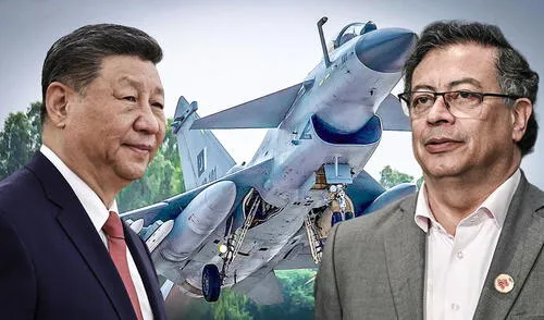 El presidente Gustavo Petro recibió de China una propuesta para adquirir hasta 24 aviones de combate J-10CE, en el contexto de tensiones geopolíticas con Estados Unidos. Foto: composición LR/AFP China ofrece a Colombia cazas J-10CE en plena disputa con Estados Unidos por influencia en la región