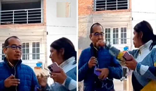La enfurecida mujer arremetió contra el reportero e incluso lo golpeó con el fin de defender a su hija. Foto: composición LR/ TikTok/ Latina Noticias La enfurecida mujer arremetió contra el reportero e incluso lo golpeó con el fin de defender a su hija.