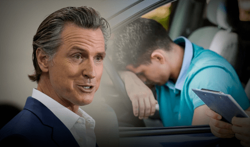 En California, una ley apoyada por Gavin Newsom castiga con fuertes multas a conductores.