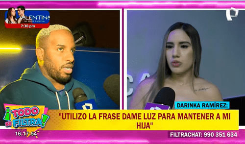 Darinka Ramírez y Jefferson Farfán tienen una hija en común