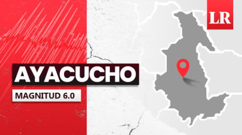 Sismo de magnitud 6.0 sacude Ayacucho.