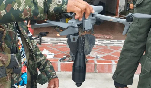 Colombia, guerrillas, dron