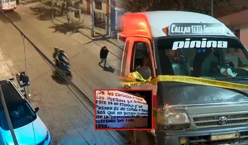 Los autores del ataque contra la combi en Independencia habrían enviado amenazas previos al crimen. Foto. Composición LR