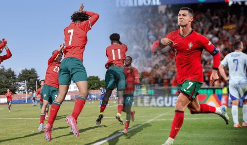 El hijo de Cristiano Ronaldo le hizo un homenaje a su padre en su primer gol con Portugal.