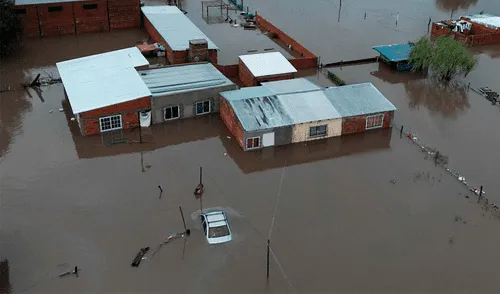 Área inundada que afectó la tormenta en la zona norte de Buenos Aires. Foto: AFP Argentina, Buenos Aires, inundaciones.