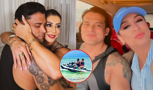 Karla Tarazona cumplió 42 años y celebró con Christian Domínguez en México.