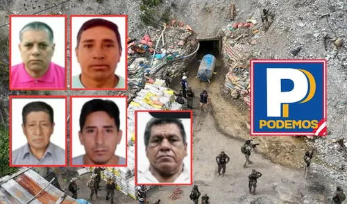 Pataz: Cinco miembros de asociación de mineros informales están afiliados al partido Podemos. Foto: composición LR Pataz: Cinco miembros de asociación de mineros informales están afiliados al partido Podemos