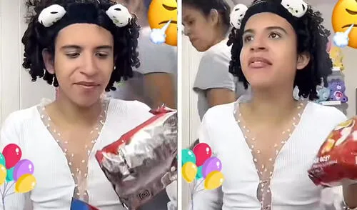 Clip viral generó reacciones divididas en redes sociales. Foto: composición LR/ TikTok Tiktoker Valentino recibió insólito regalo de cumpleaños y señala: “La intención es lo que cuenta”