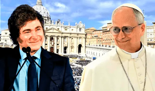 El Papa León XIV aseguró que se reunirá con Milei, según Gerardo Werthein. Foto: Composición LR. El Papa León XIV aseguró que se reunirá con Milei, según Gerardo Werthein. Foto: Composición LR.