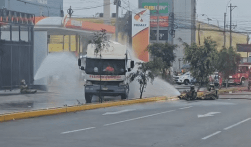 Fuga de gas en La Victoria.