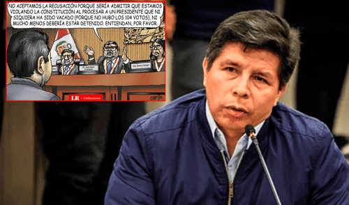 Carlincatura de hoy, martes 20 de mayo, sobre el juicio contra Pedro Castillo. Foto: Composición/LR Pedro Castillo, carlincatura