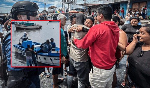 Pescadores se reencontraron con sus familiares en Tumbes. Foto: composición de Gerson Cardoso/La República/Andina Pescadores se reencontraron con sus familiares en Tumbes