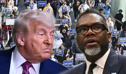 Brandon Johnson instó a los inmigrantes de Chicago a no temer a las deportaciones en su ciudad santuario.