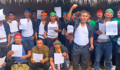 Comunidades indígenas de San Martin celebran fallo judicial que demarca sus territorios ancestrales. Foto: Cepka Lamas Comunidades indígenas de San Martin celebran fallo judicial que demarca sus territorios ancestrales. Foto: Cepka Lamas