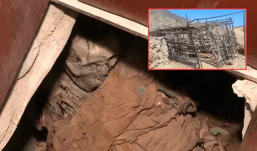 La momia ‘Katherine’ se encuentra en Catapalla, en el distrito de Lunahuaná, y fue descubierta por un agricultor de la zona. Foto: Composición LR/ ATV/ Latina 'Katherine', la misteriosa momia de Lima donde los residentes dejan ofrendas para que les cumpla "milagros"