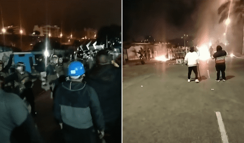 Violento desalojo termina en enfrentamiento entre pescadores y policías.