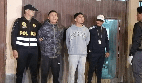 Capturan a presuntos integrantes de banda criminal dedicada a la extorsión. Foto: RPP Capturan a presuntos integrantes de banda criminal dedicada a la extorsión. Foto: RPP