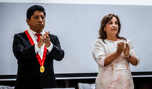 Josué Gutiérrez cambio su discurso sobre vacancia a Dina Boluarte. Foto: Defensoría del Pueblo dina boluarte josué gutiérrrez