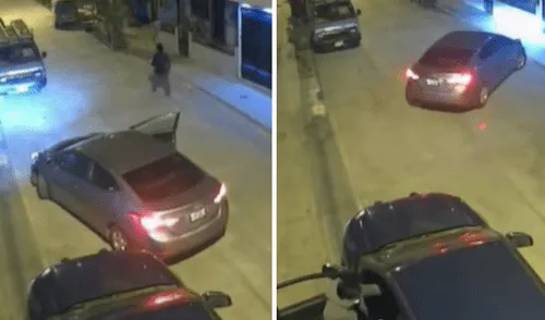 Robo de auto en Villa El Salvador. Foto: Latina Robo de auto en Villa El Salvador. Foto: Latina