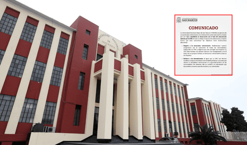 San Marcos se pronuncia sobre el pronunciamiento del rector. Foto: composición LR  / difusión