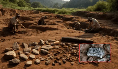 El yacimiento arqueológico en Mengxihe, Sichuan, ha permitido descubrir más de 105.000 herramientas y restos animales, que se conservaron durante miles de años. Imagen referencial. Foto: composición LR/ChatGPT/Xinhua News