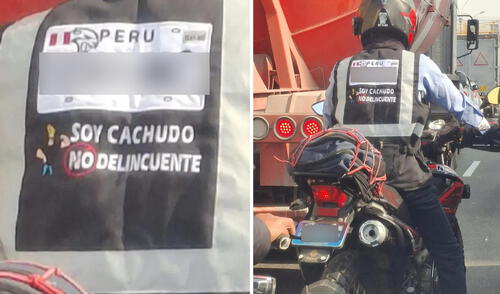 "En Perú nunca te aburres", reaccionaron usuarios. Foto: composición LR/ TikTok Motociclista peruano desata risas al usar chaleco, pero con insólita frase: “Soy cachudo, no delincuente”