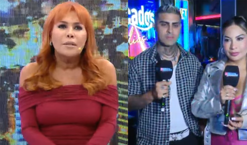 Magaly enfrenta a Pamela y su pareja en vivo. Foto: Composición LR/captura/ATV