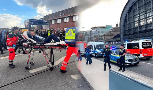 Ataque armado en estación de trenes de Hamburgo dejó 12 heridos. Foto: Composición LR. Ataque armado en estación de trenes de Hamburgo dejó 12 heridos. Foto: Composición LR.