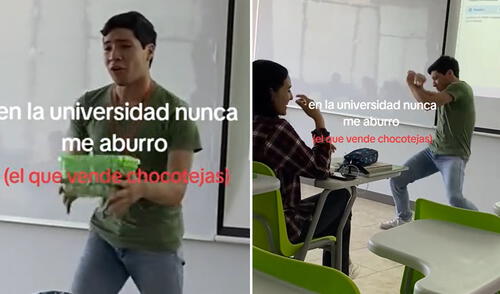 Clip viral acumula más de 2 millones de vistas. Foto: composición LR/ TikTok Universitario peruano crea divertido jingle para vender sus chocotejas y es furor en redes: “Tengo Yape, aquí está el QR”