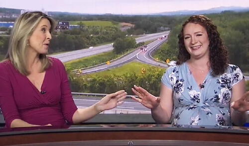 Olivia Jaquith, periodista de Nueva York, entró en trabajo de parto en pleno noticiero.