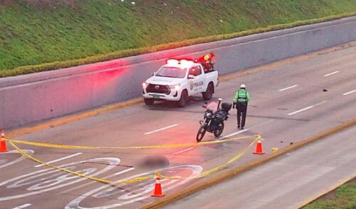 Terrible accidente en la Vía Expresa deja a un hombre atropellado por dos vehículos.