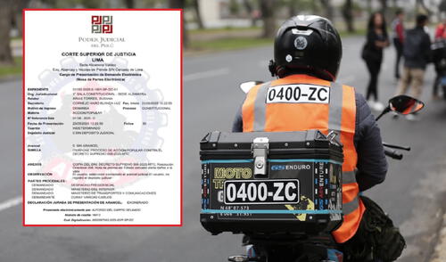 Asociación de motociclistas acudió al Poder Judicial. Crédito: Marco Cotrina. Asociación de motociclistas acudió al Poder Judicial. Crédito: Marco Cotrina.