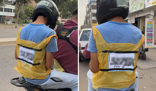 Normativa busca mejorar la visibilidad de los conductores y facilitar su identificación para reforzar la seguridad vial en las vías urbanas. Foto: composición LR/ TikTok Motociclista improvisa chaleco con bolsa de plástico y usuarios se percatan de detalle en la placa: “No coincide”