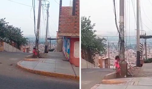 Usuarios en redes sociales lamentaron que los niños estén expuestos a peligros por desidia de las autoridades para el retiro de cables.