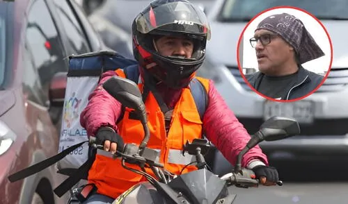 Un gremio de moteros se opone al uso de chalacas naranjas con placas. Foto: Composición LR/CDN/Captura de pantalla de YouTube