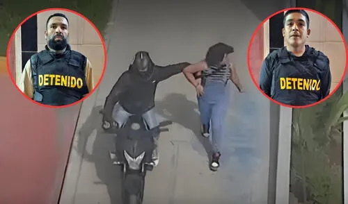 Renzo Chopitea y Roberto Vizcarra, presuntos integrantes de Los Sirucatas fueron capturados por PNP. Foto: Composición LR/Captura de pantalla de América TV/CDN